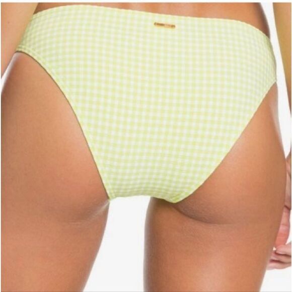ROXY Beautiful Sun Regular Bikini Bottoms GINGHAM - Picture 2 of 8
